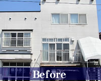 青森県　弘前市紺屋町　樹脂サイディング 外壁リフォーム